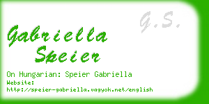 gabriella speier business card